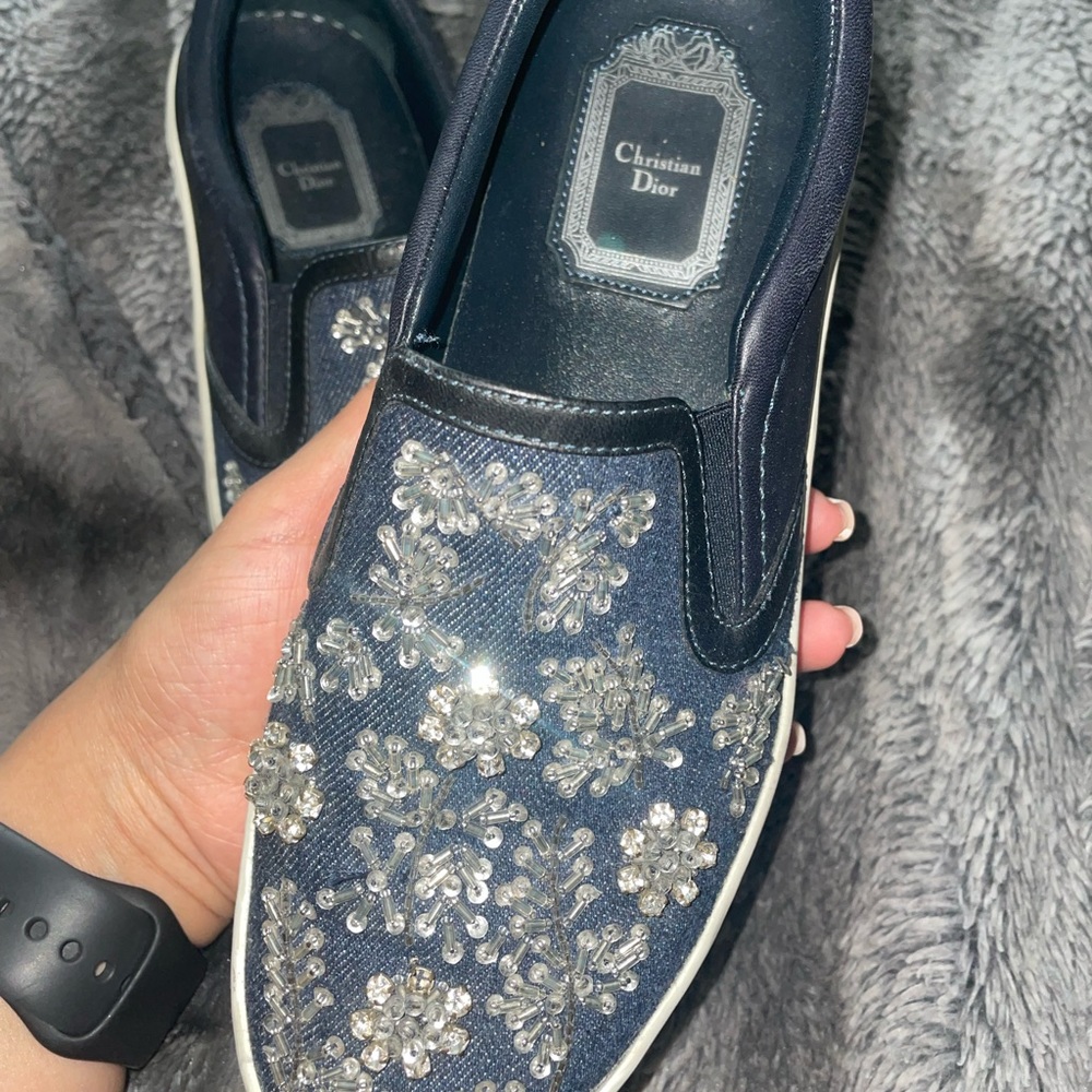 Christian Dior rhinestone sneakers